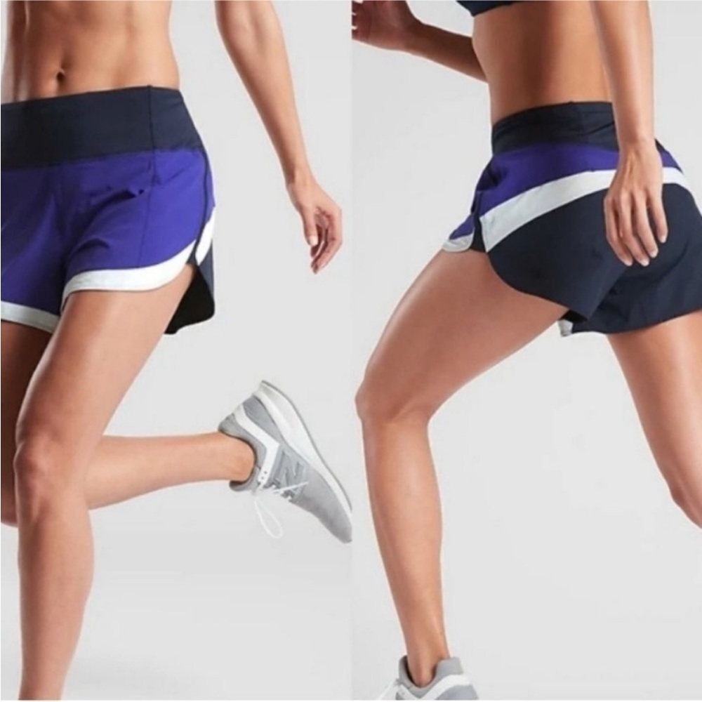 Athleta Running Free Colorblock 3.5" Shorts Small M17